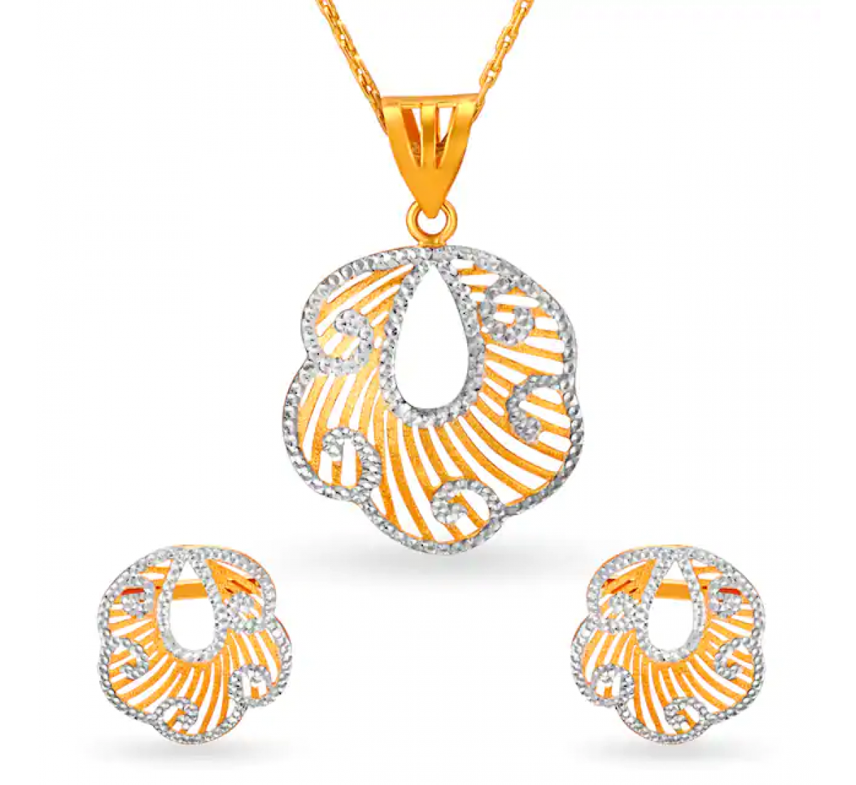 Magnificent Gold Pendant Set
