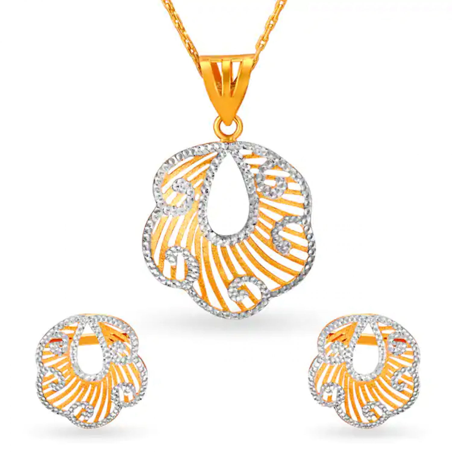 Magnificent Gold Pendant Set