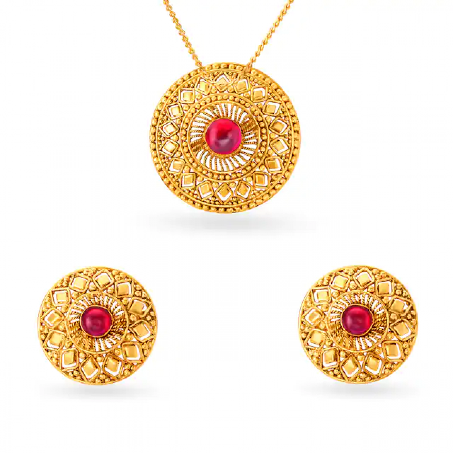 Rustic Gold Pendant Set