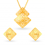 Geometeic Gold Pendant Set