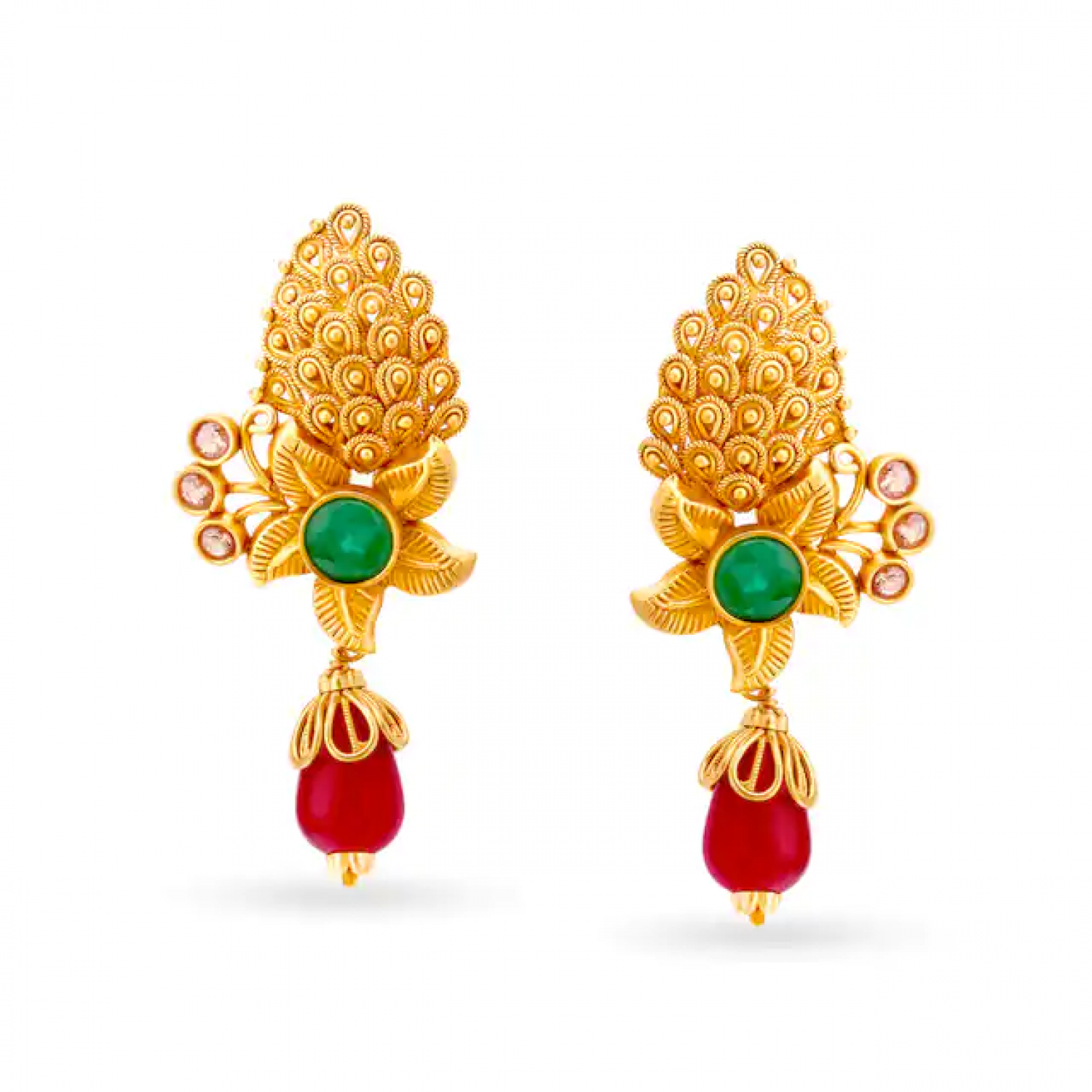 Splendid Mesh Gold Pendant Set