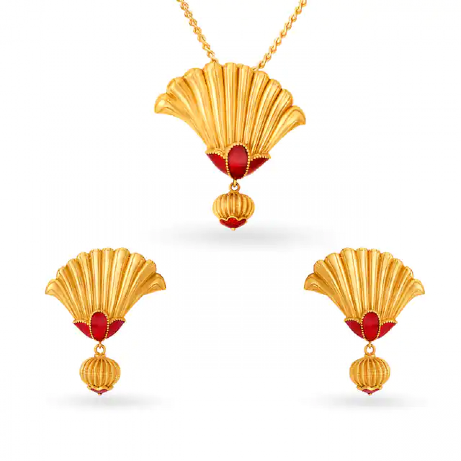 Piper Floral Gold Pendant Set