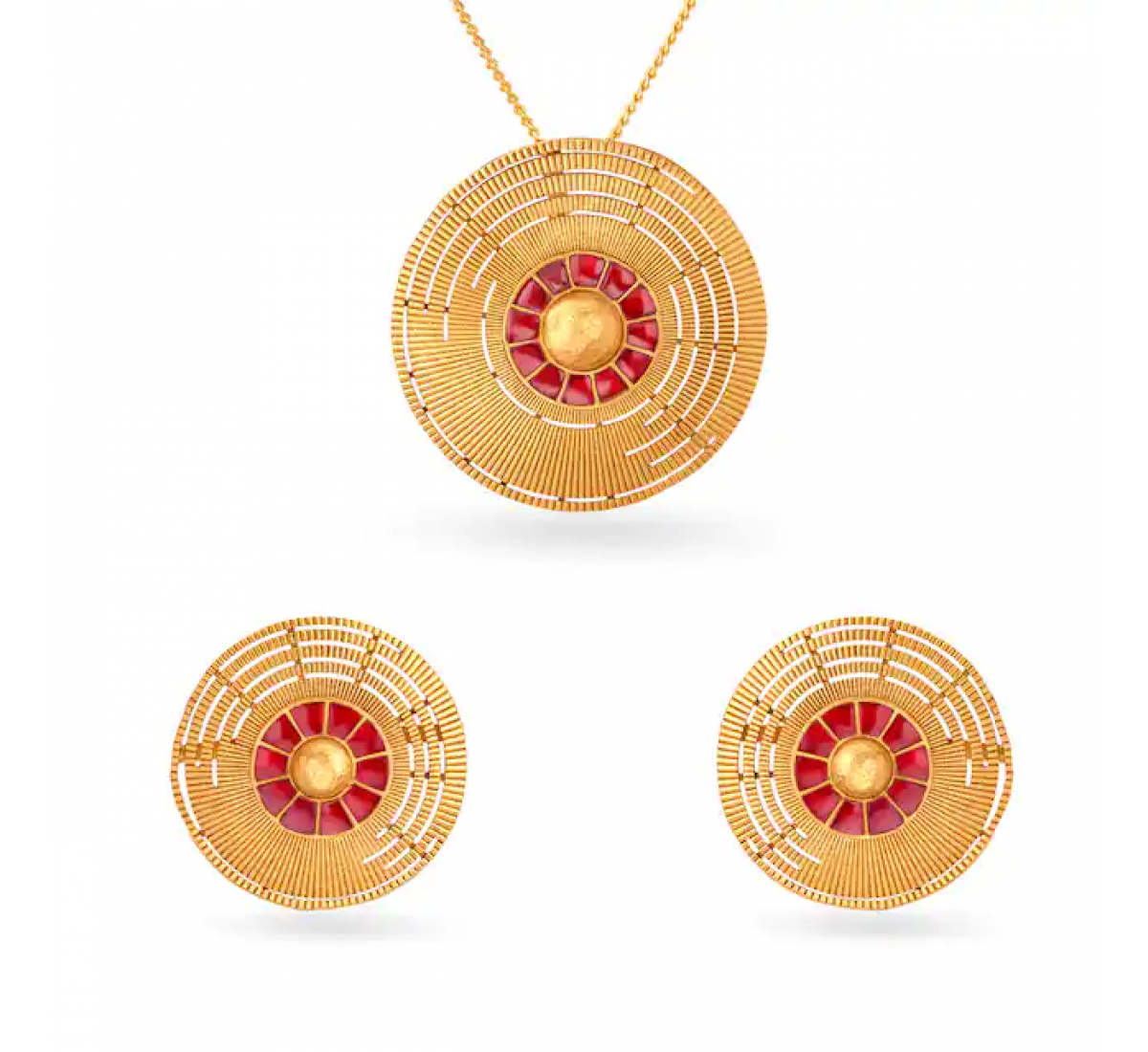Percival Gold Pendant Set