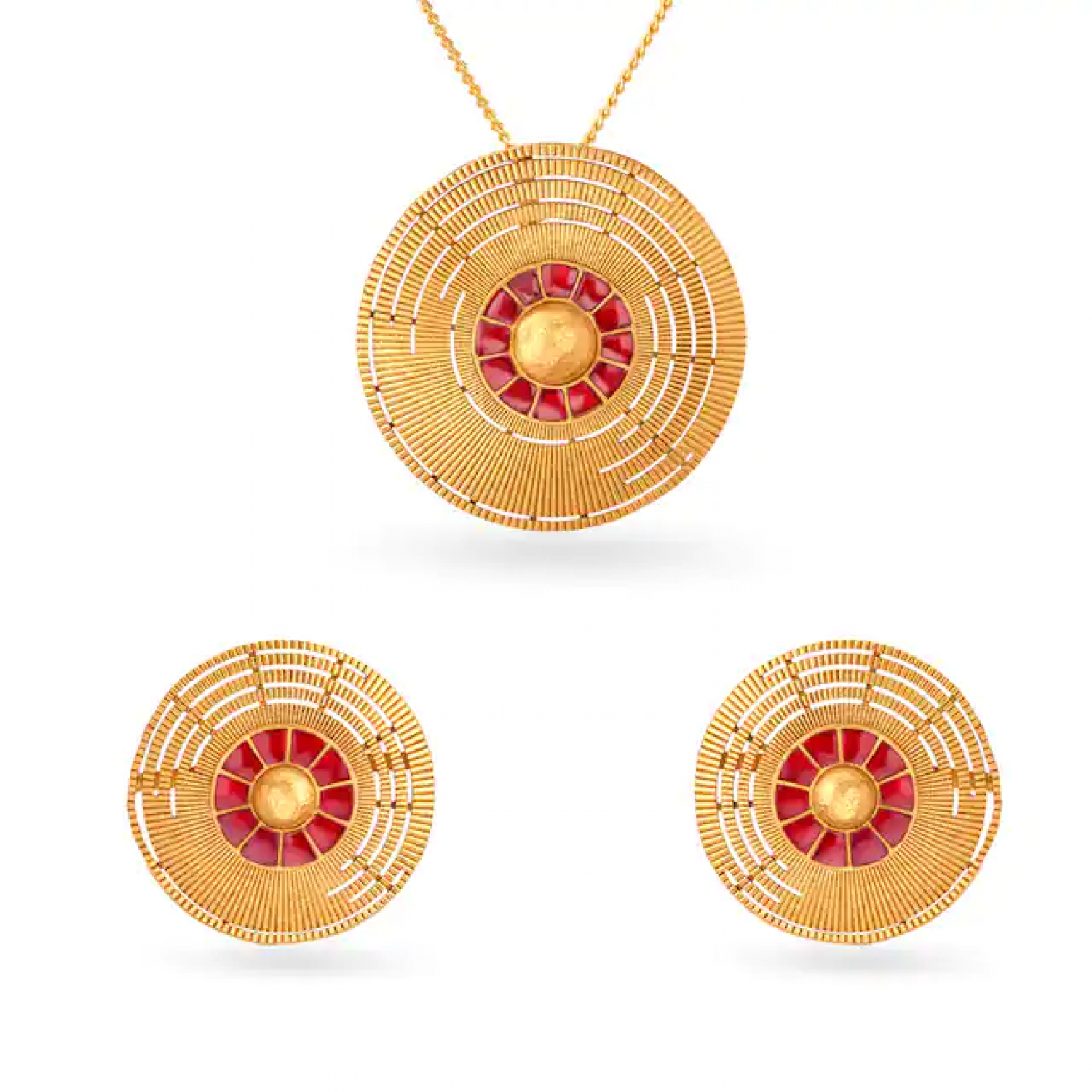 Percival Gold Pendant Set