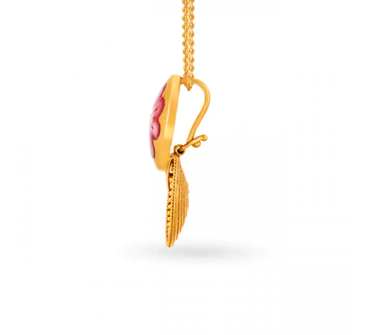 Abstract Eyla Gold Pendant Set