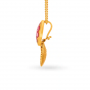 Abstract Eyla Gold Pendant Set