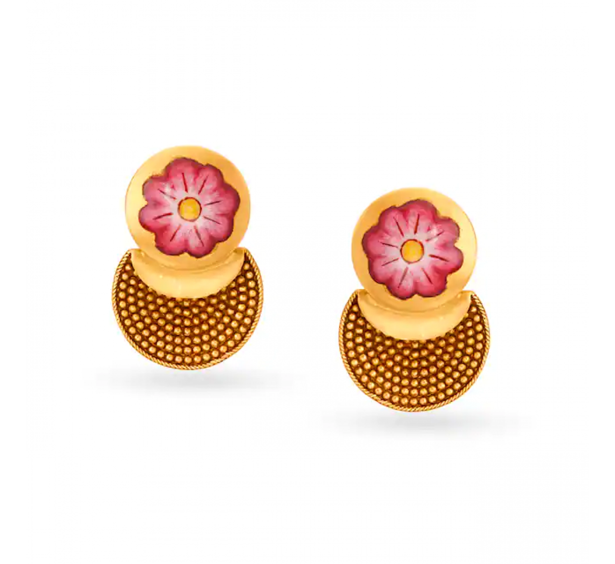 Abstract Eyla Gold Pendant Set