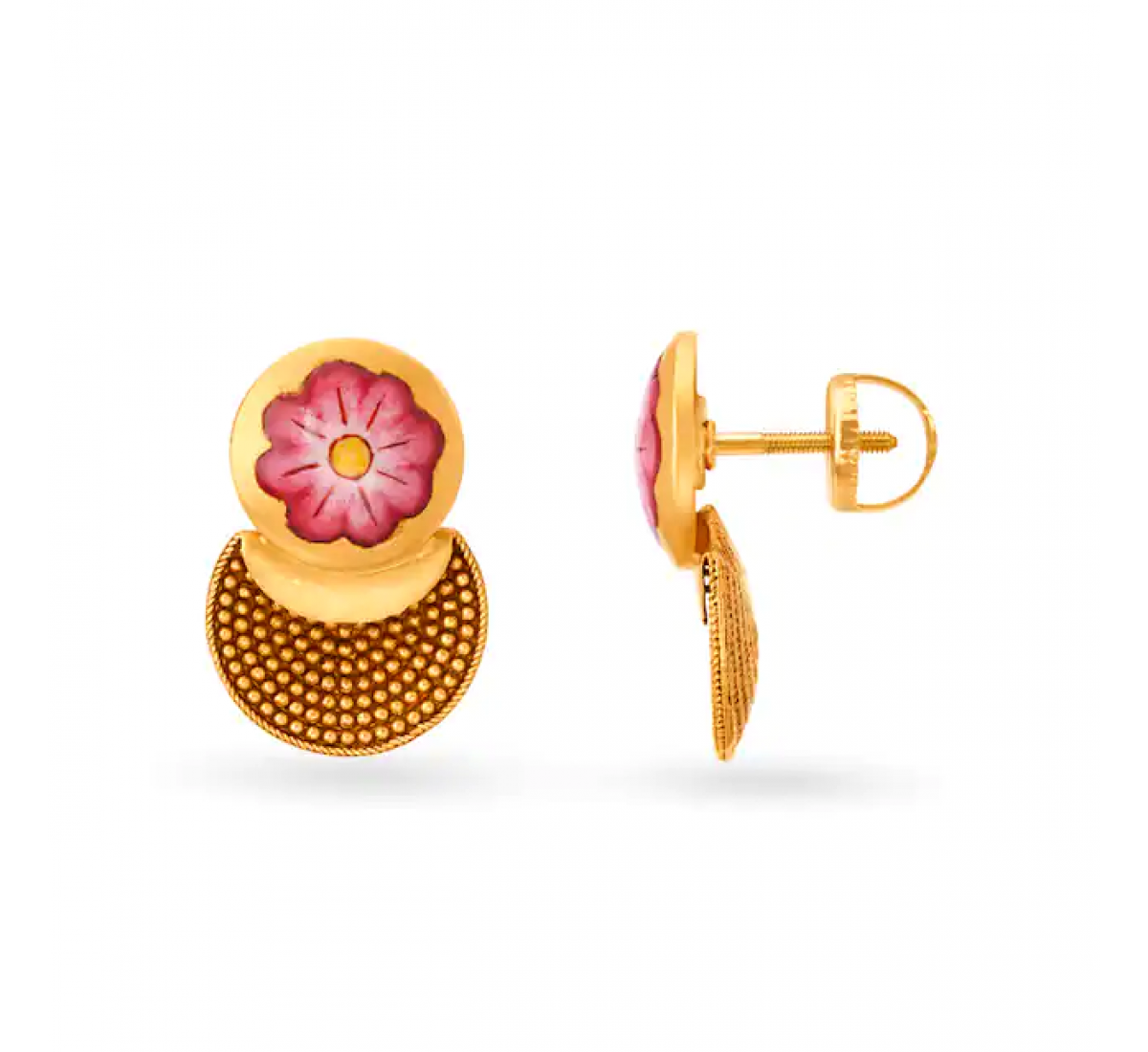 Abstract Eyla Gold Pendant Set