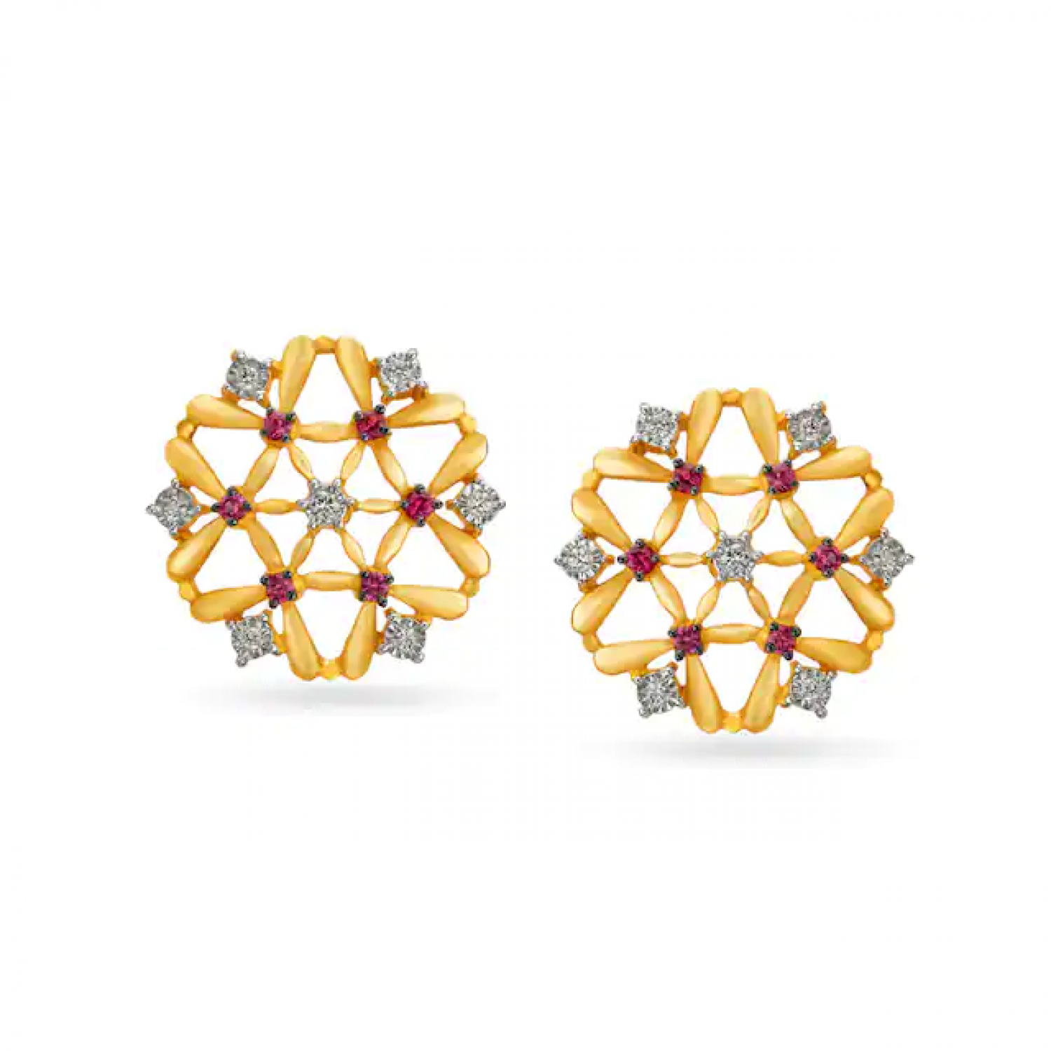 Navya Floral Gold Pendant Set