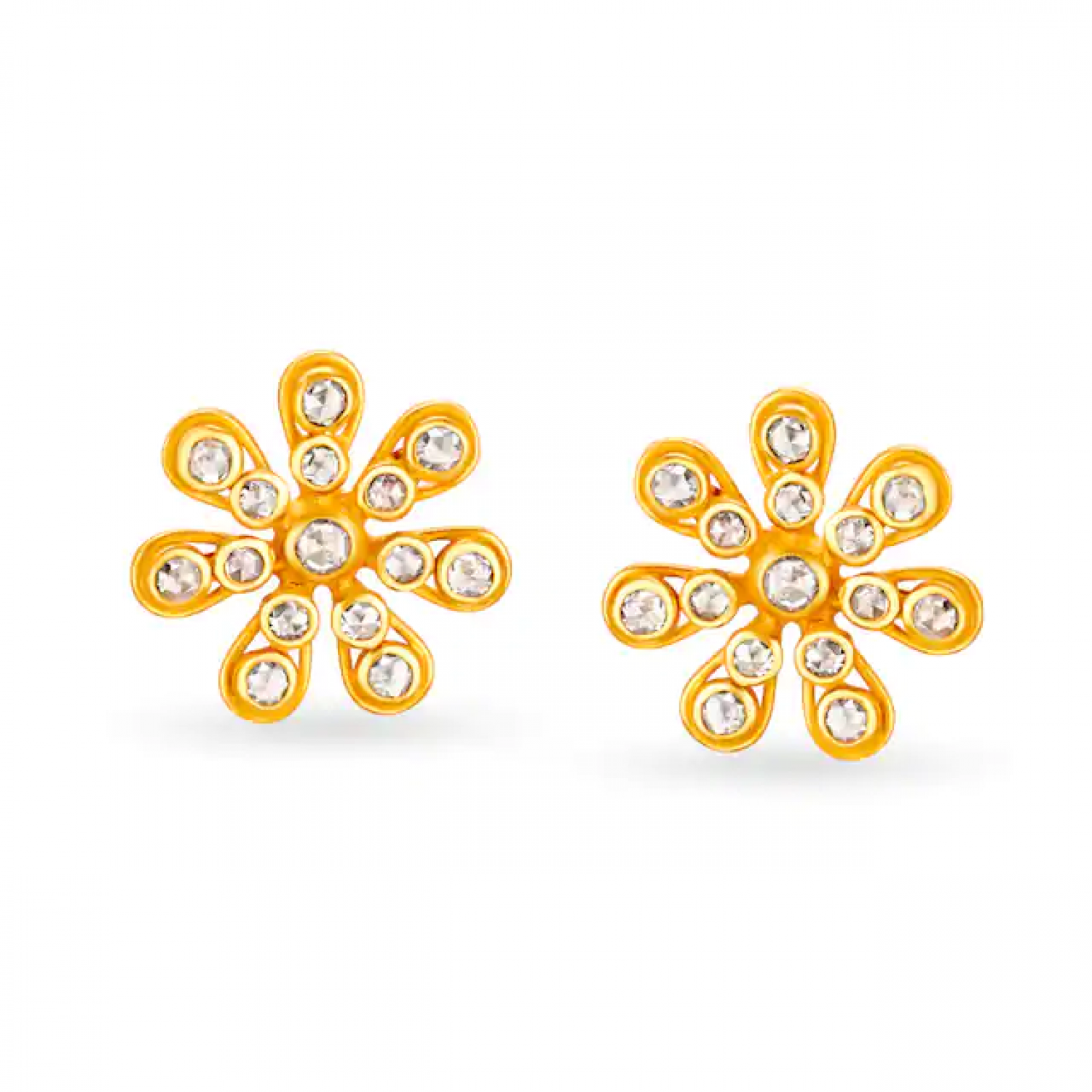 Petite Floral Gold Pendant Set