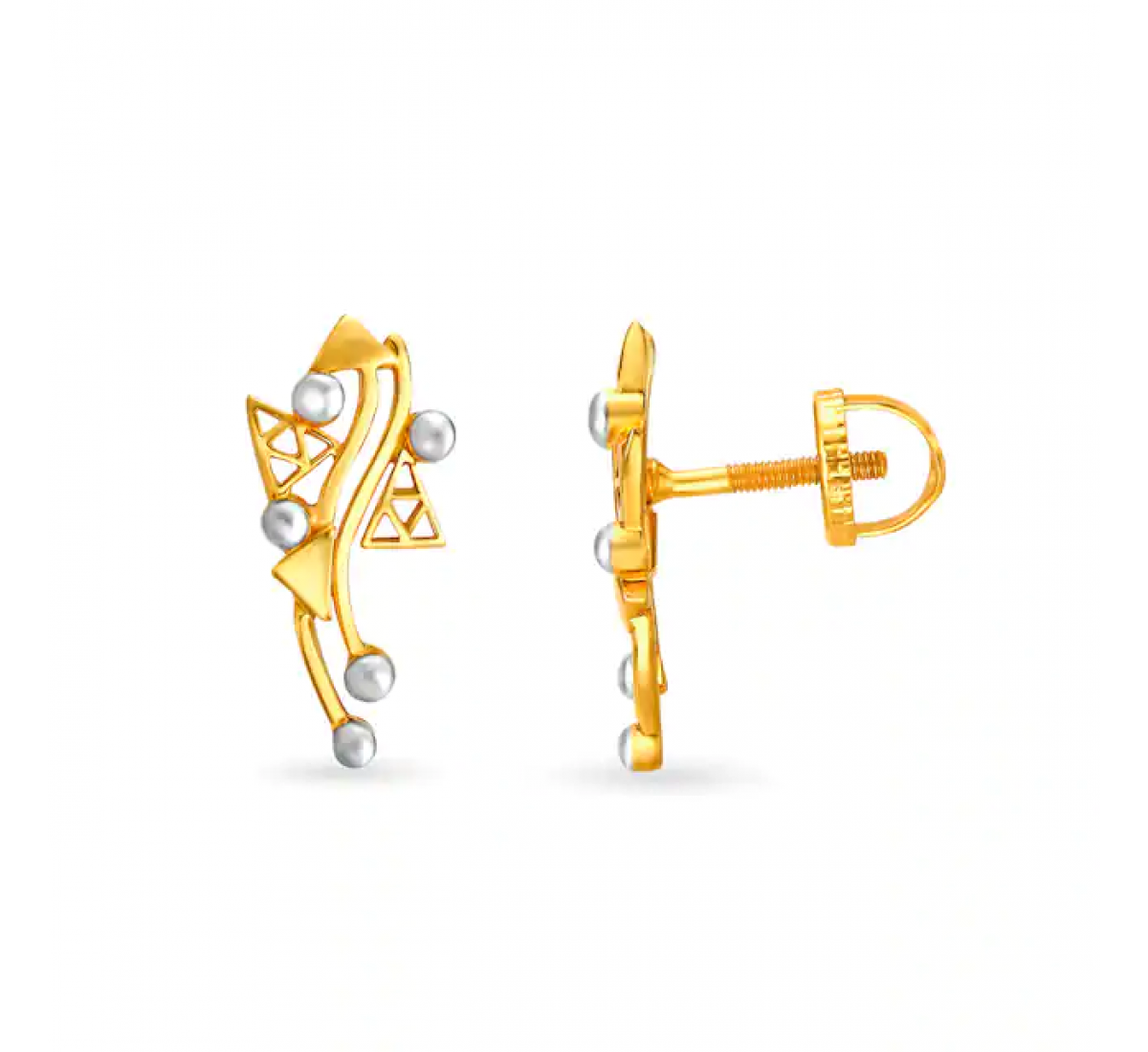 Edgy Gold Pendant Set
