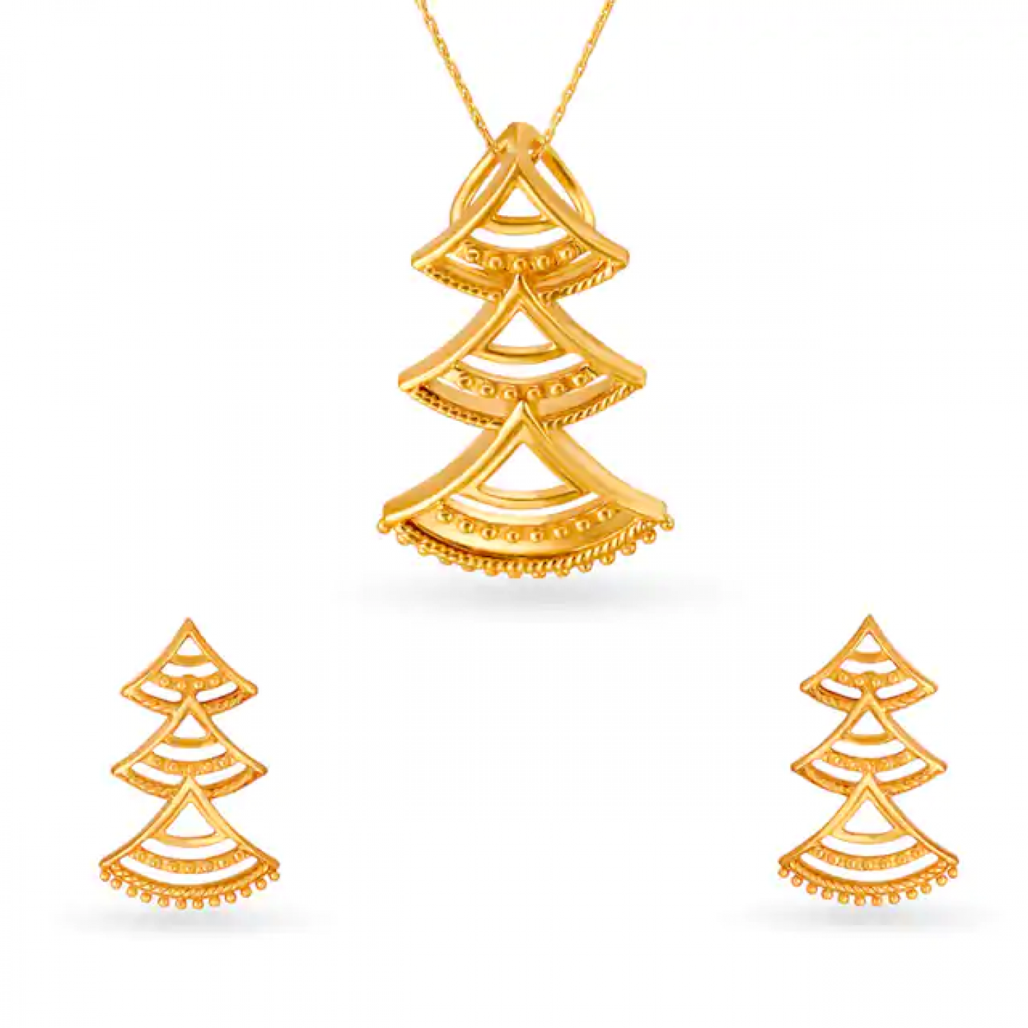 Romantic Gold Pendant Set