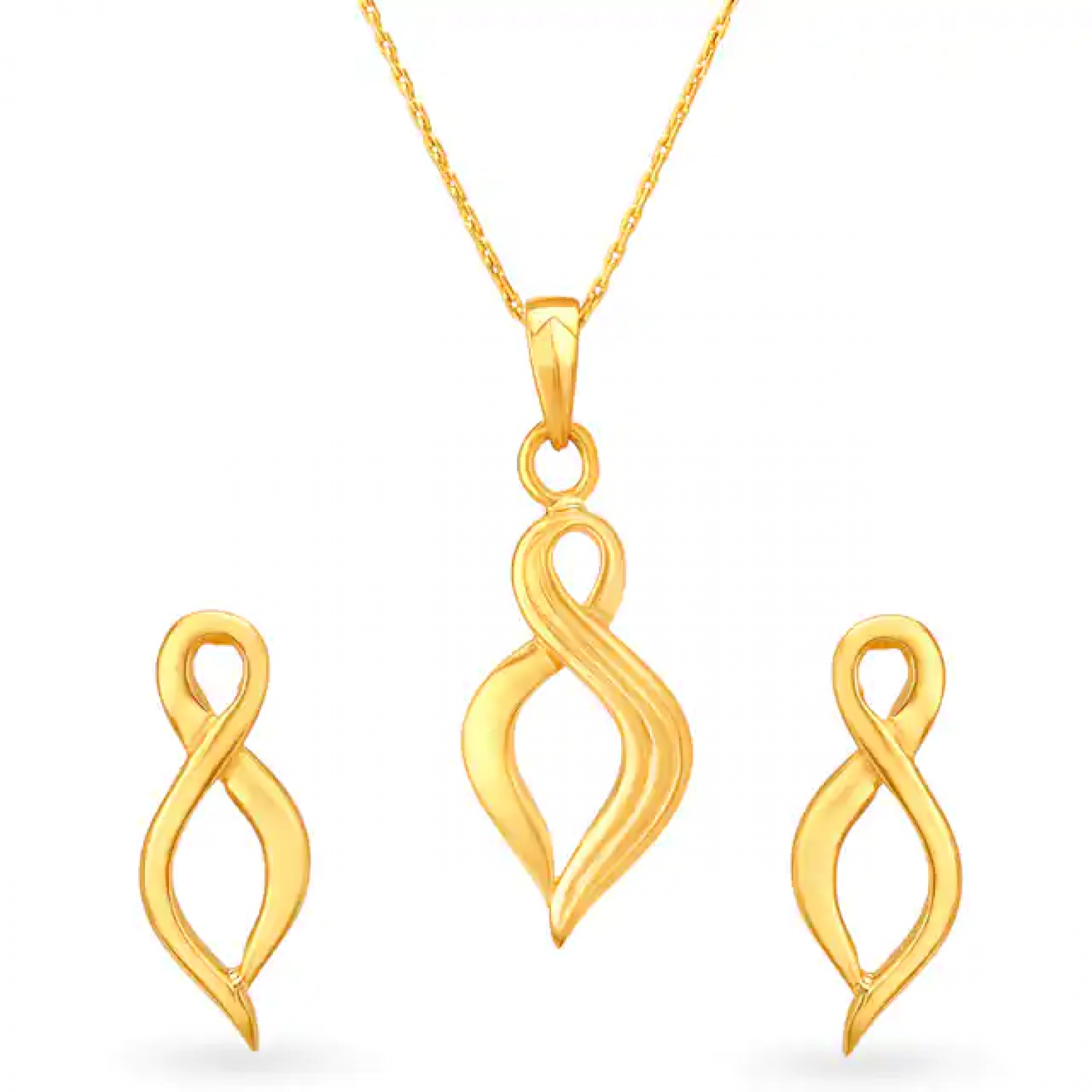 Hugo Infinity Gold Pendant Set
