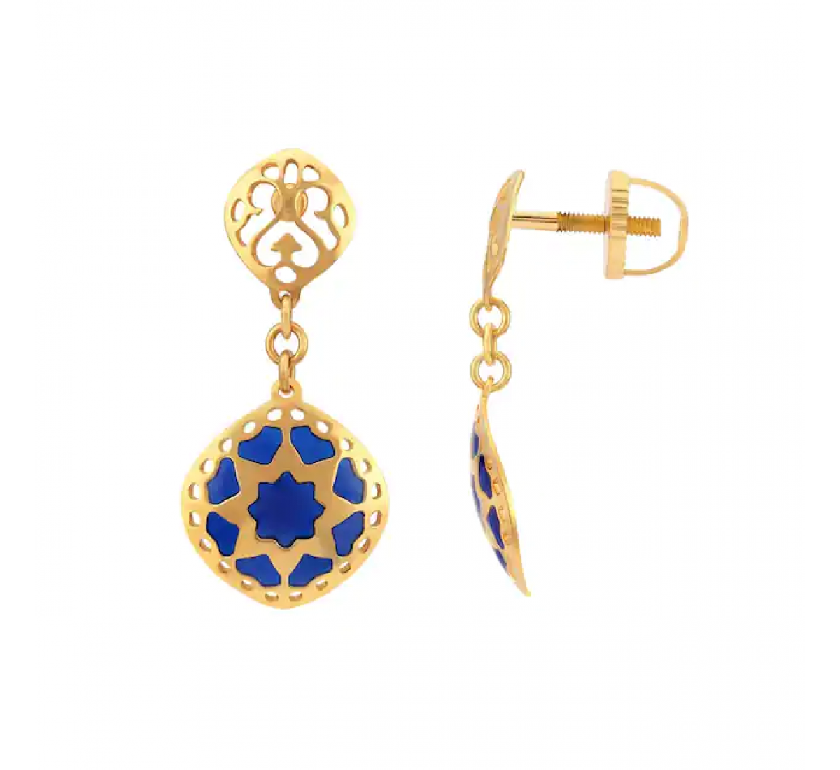Gold Jaali Work Pendant Set