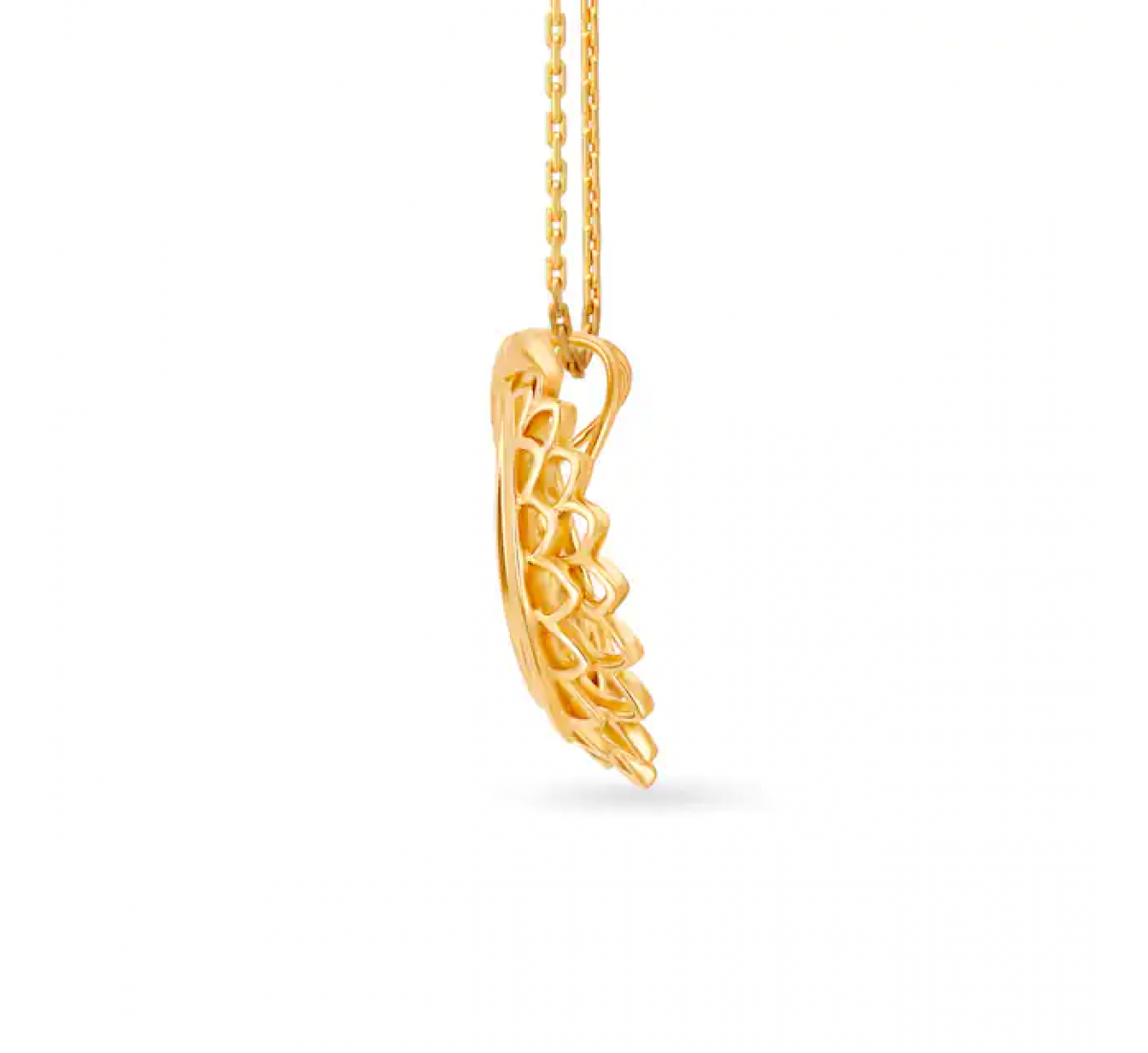 Stylish Gold Mesh Pendant Set