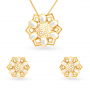 Enamel Gold Pendant Set