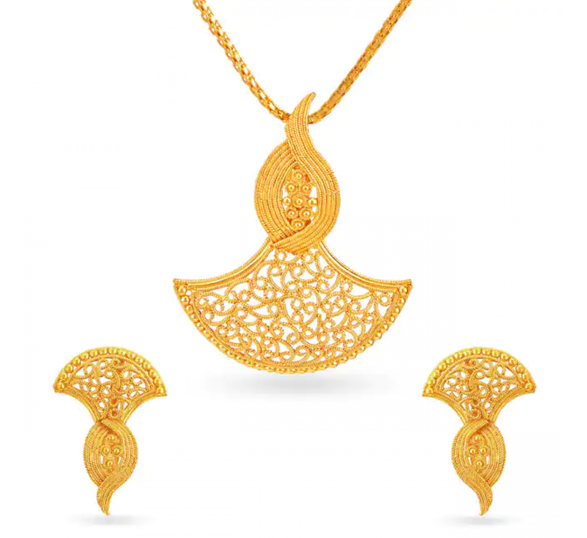 Jestic Gold Pendant Set