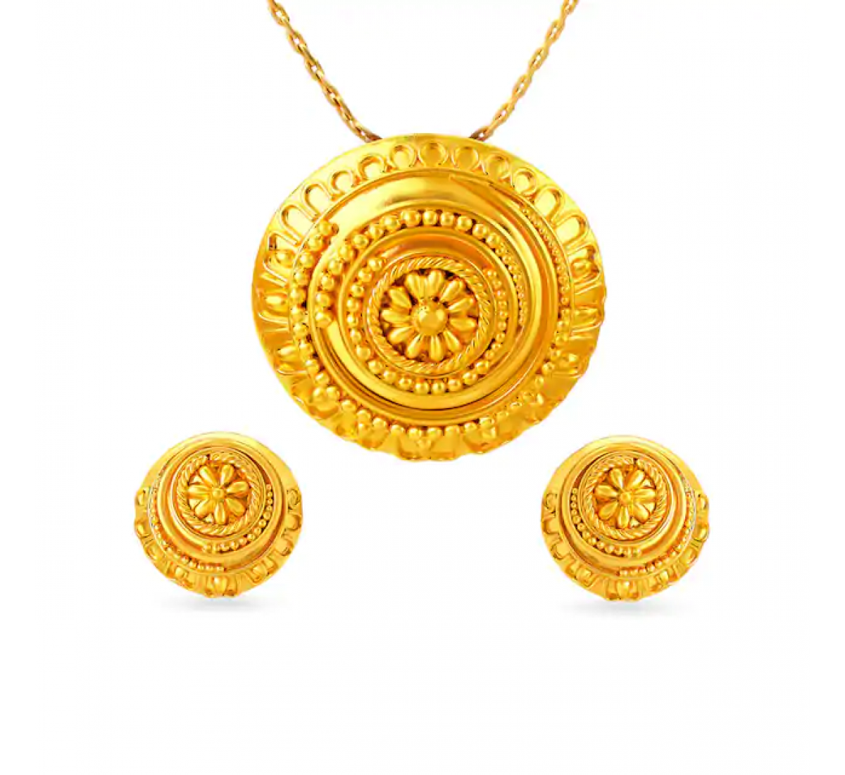 Elegant Gold Pendant Set