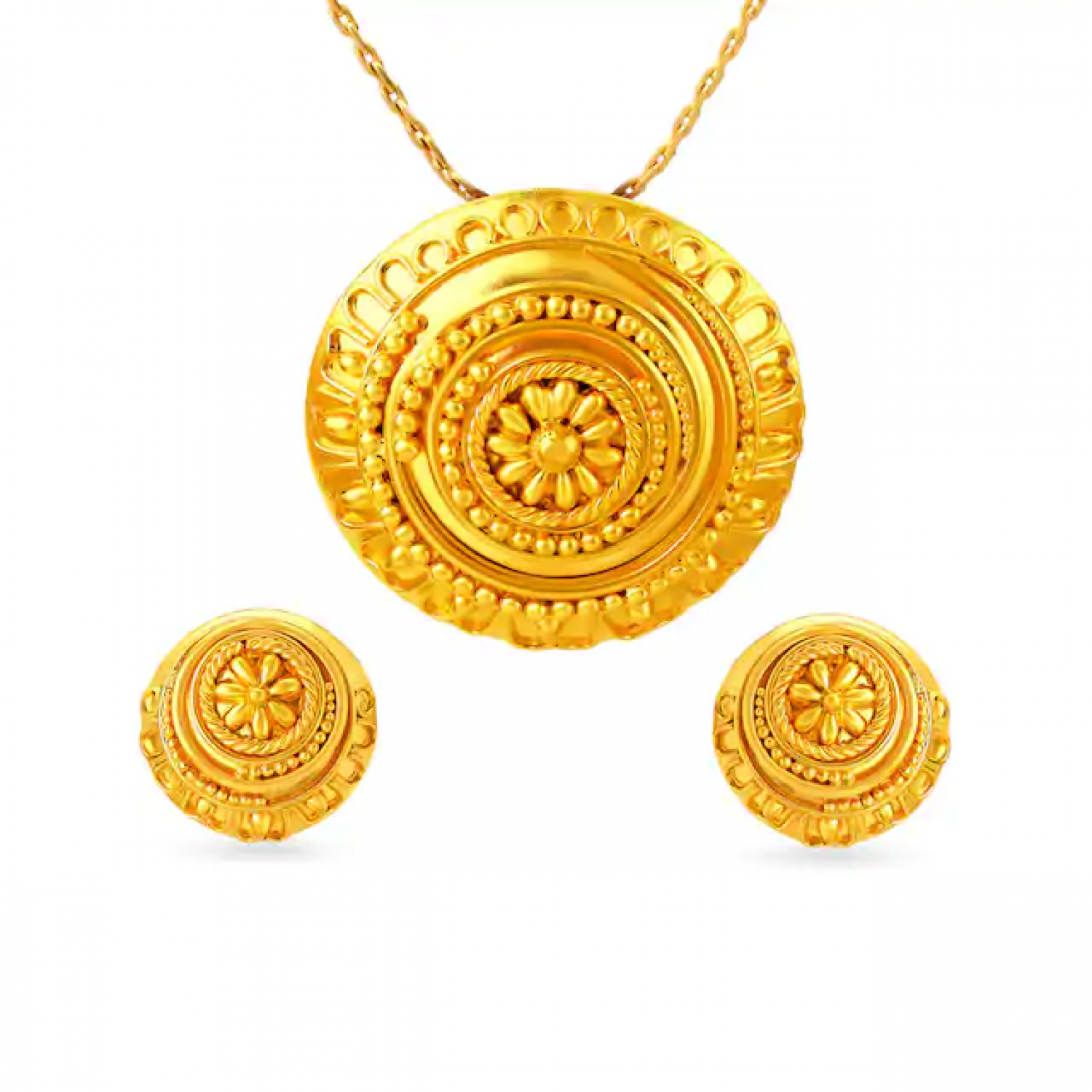 Elegant Gold Pendant Set