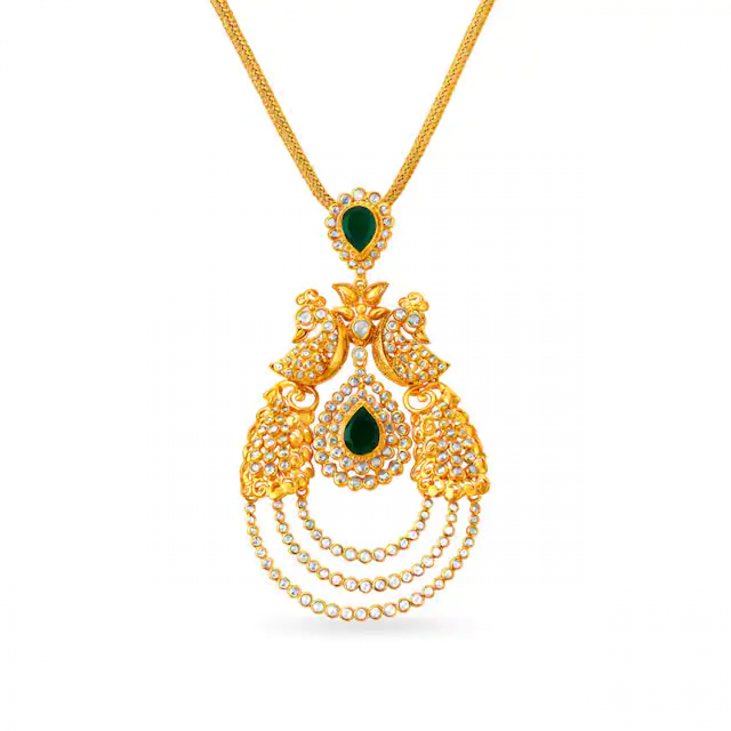 Aisha Peacock Gold Pendant Set