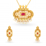 Rea Geometric Gold Pendant Set