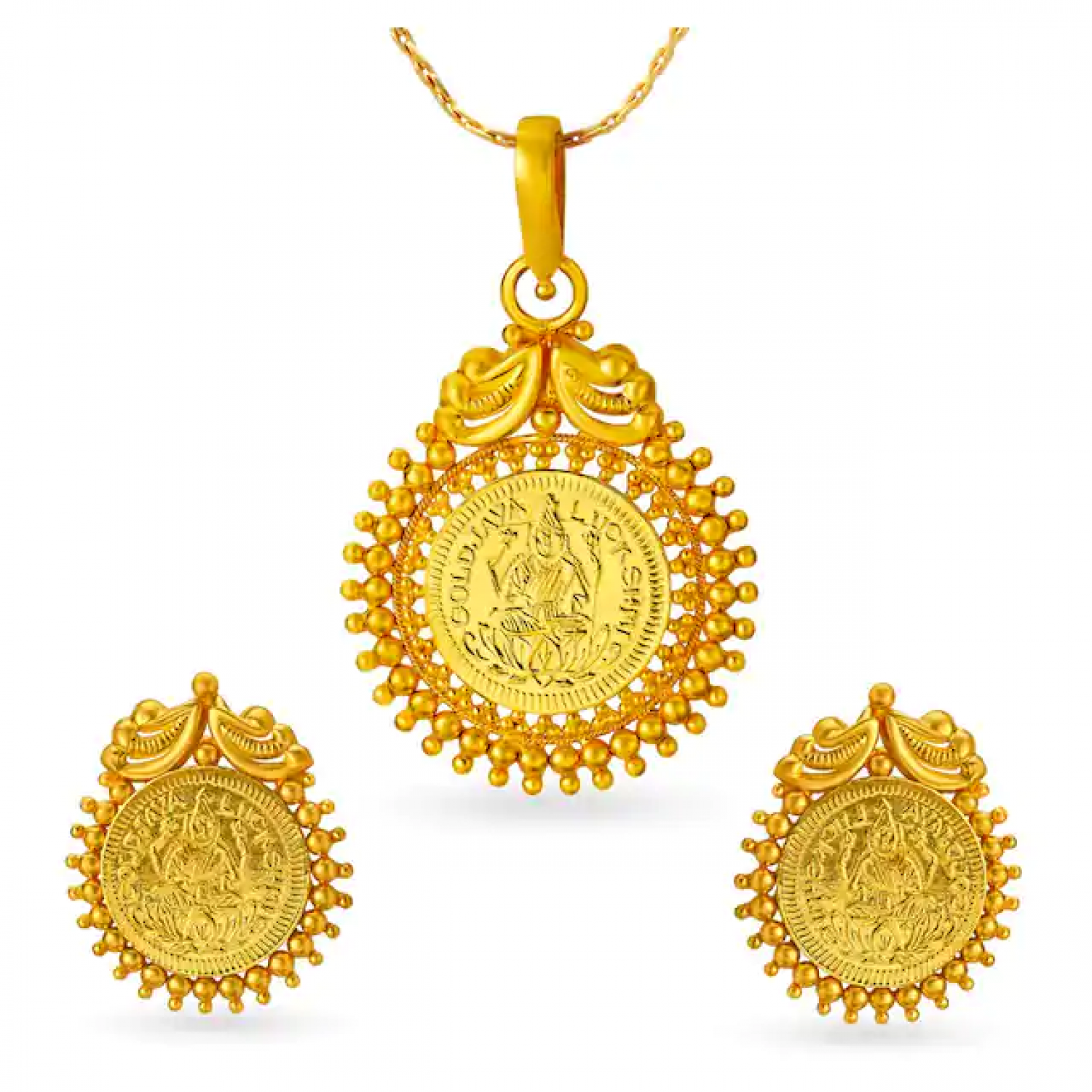 Laxmi Gold Pendant Set