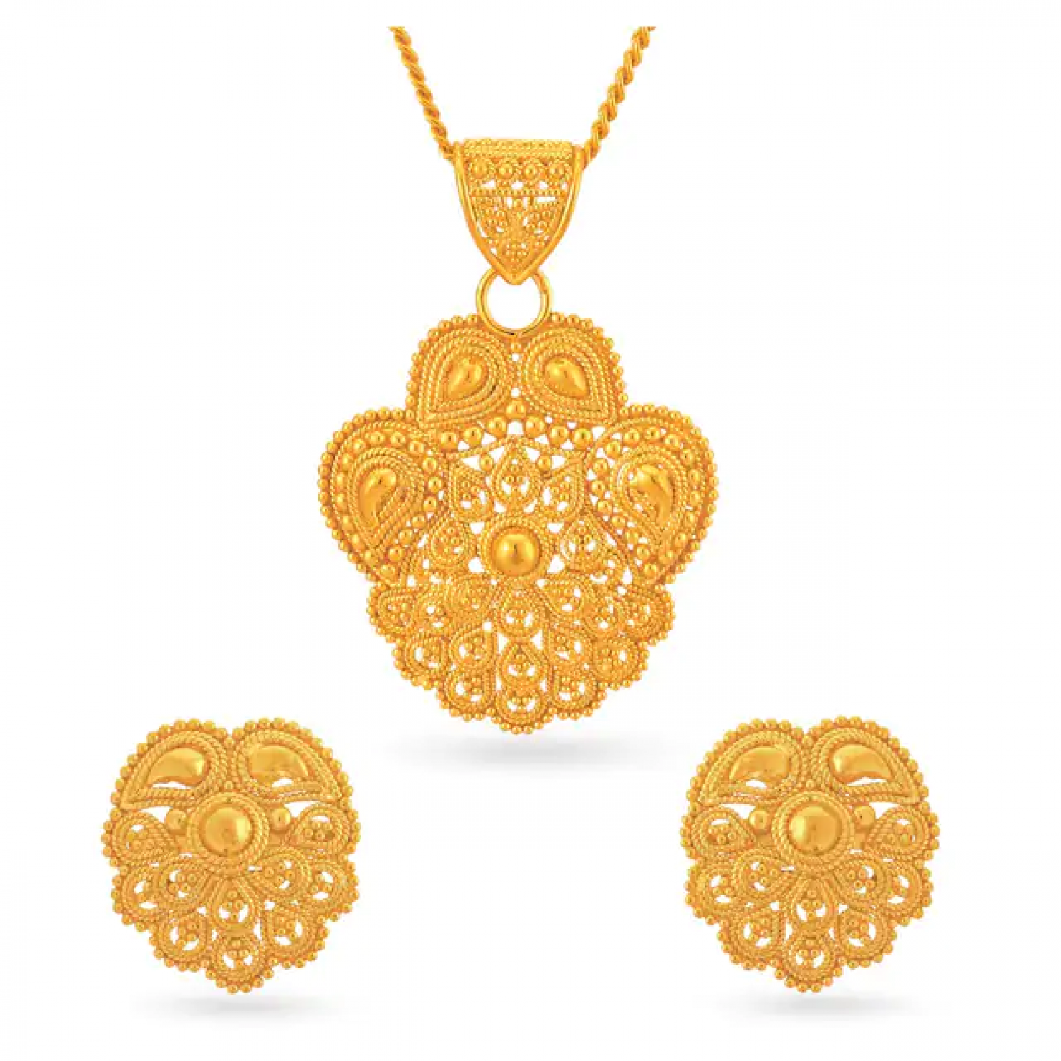 Regal Gold Pendant Set