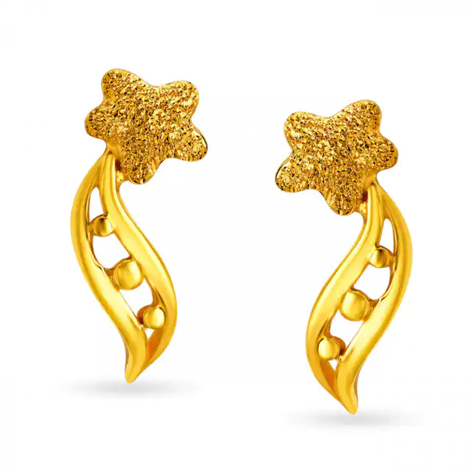 Gold Floral Pendant Set