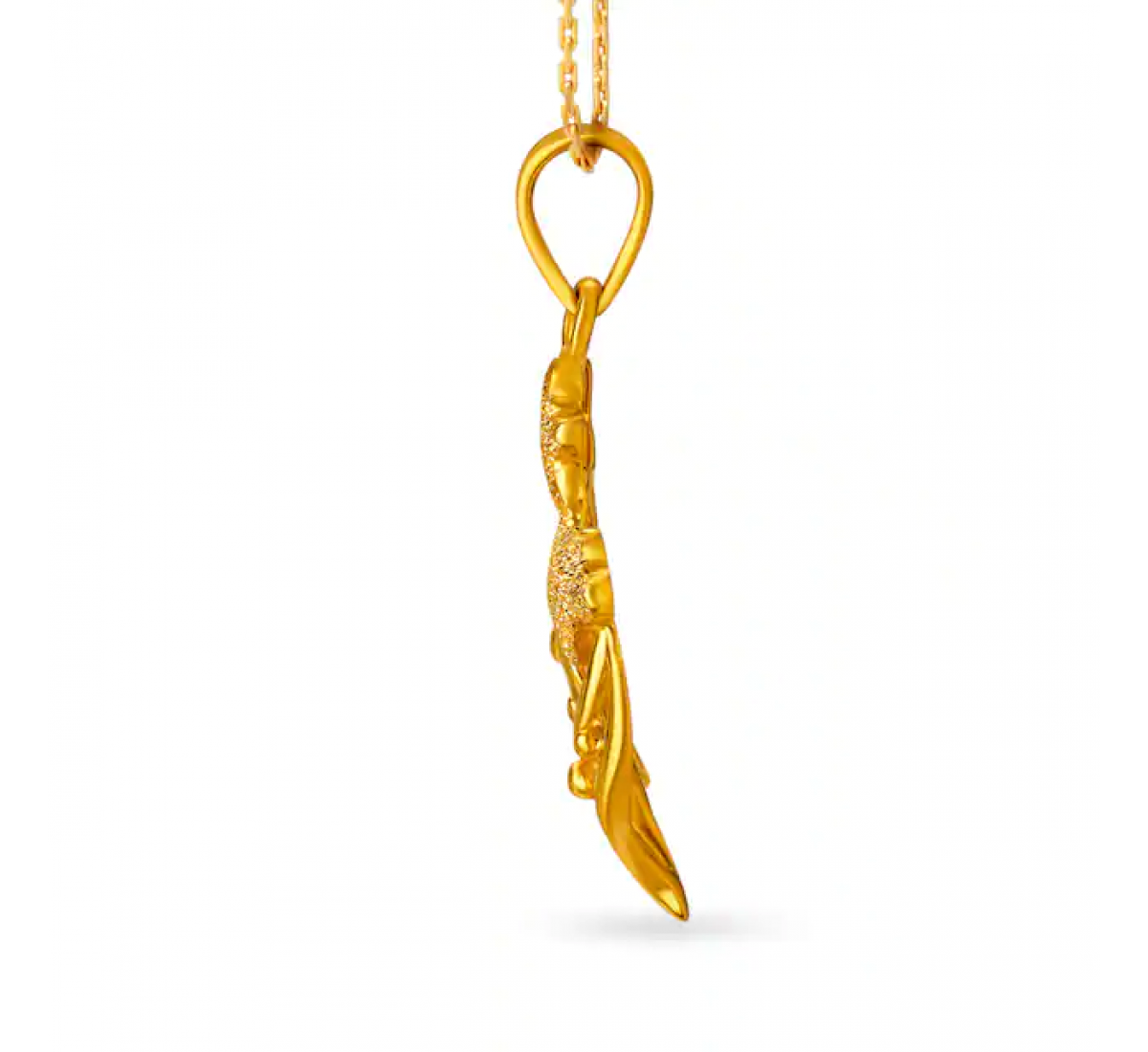 Gold Floral Pendant Set