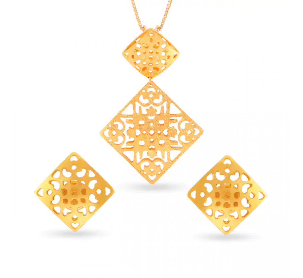 Filigree Gold Pendant Set