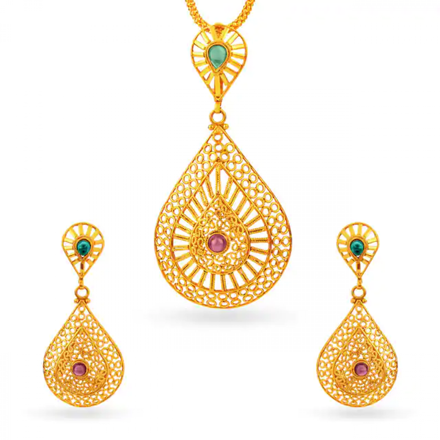 Majestic Gold Pendant Set