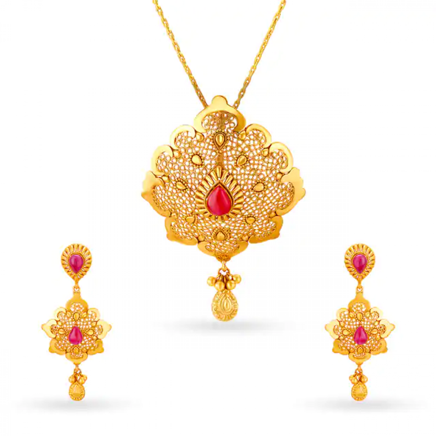 Sabrina Gold Pendant Set