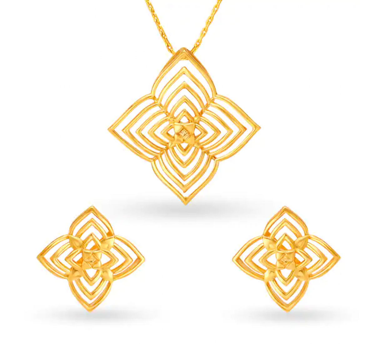 Hypnotic Gold Pendant Set