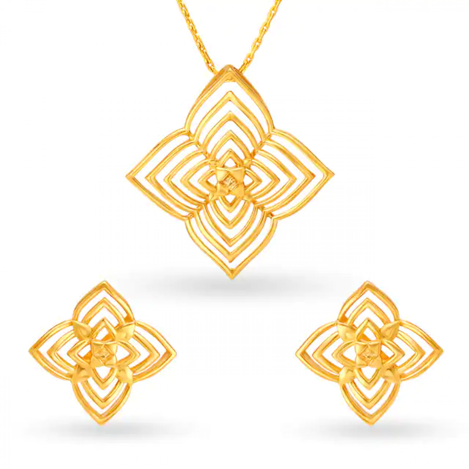 Hypnotic Gold Pendant Set