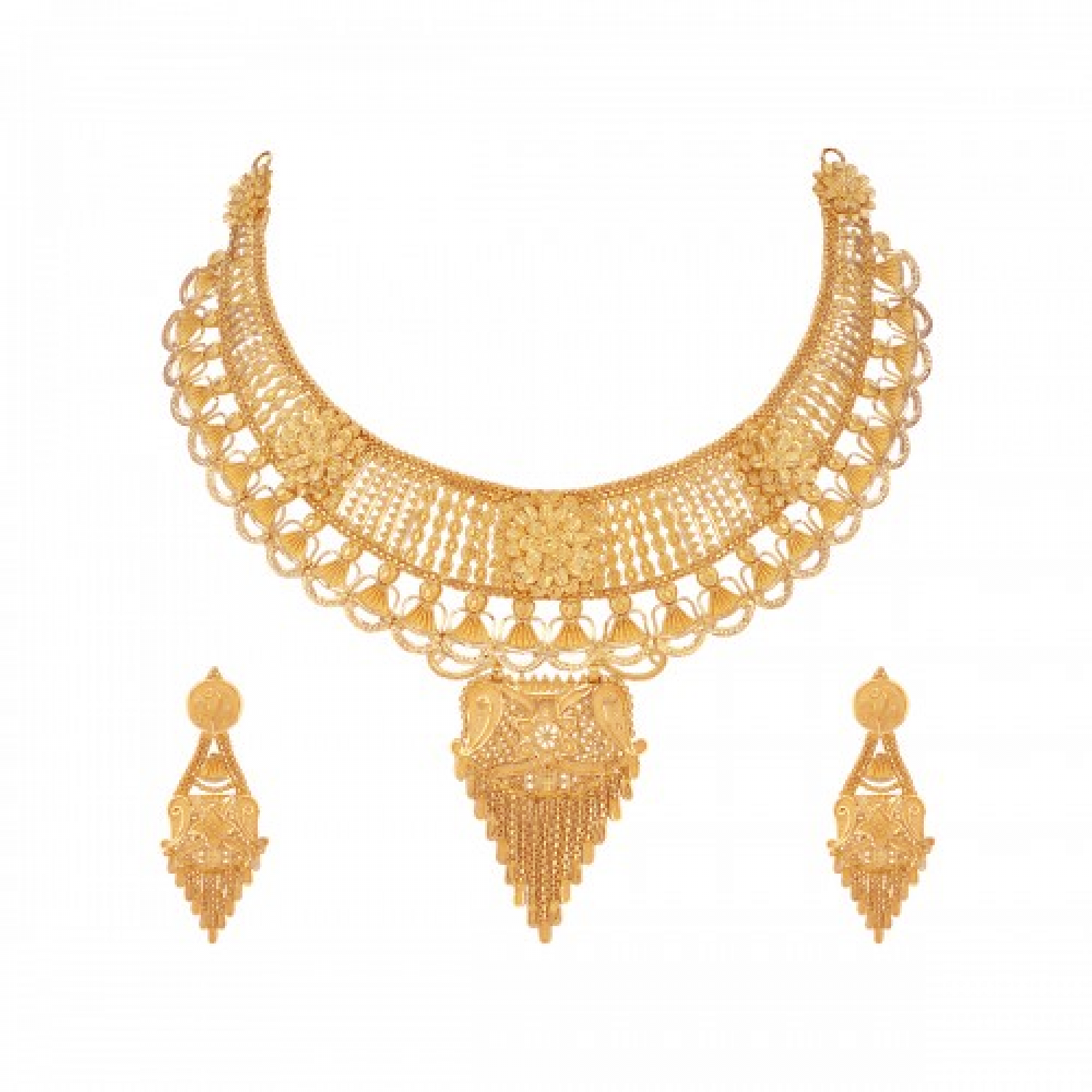 The Flora Gold Necklace Set