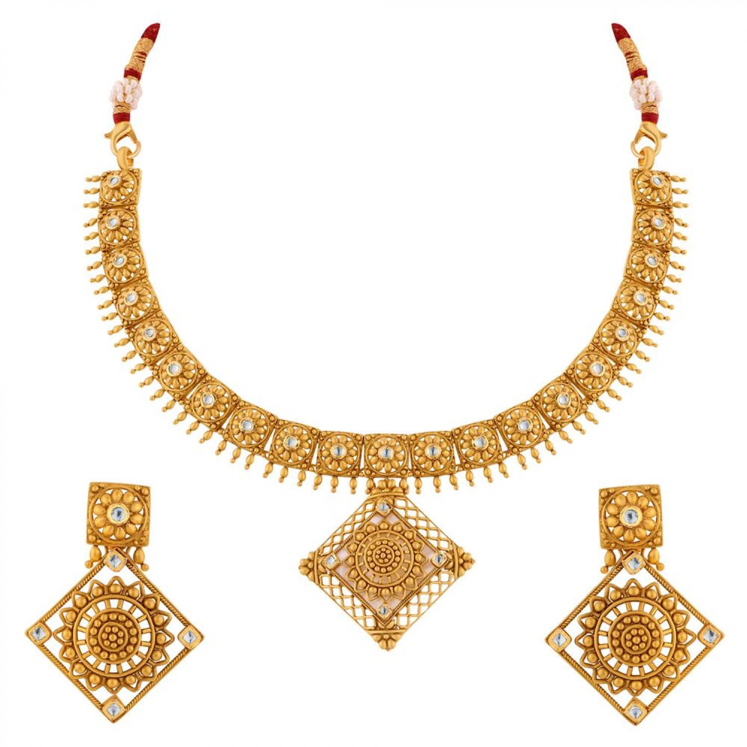 Saima Gold Necklace Set