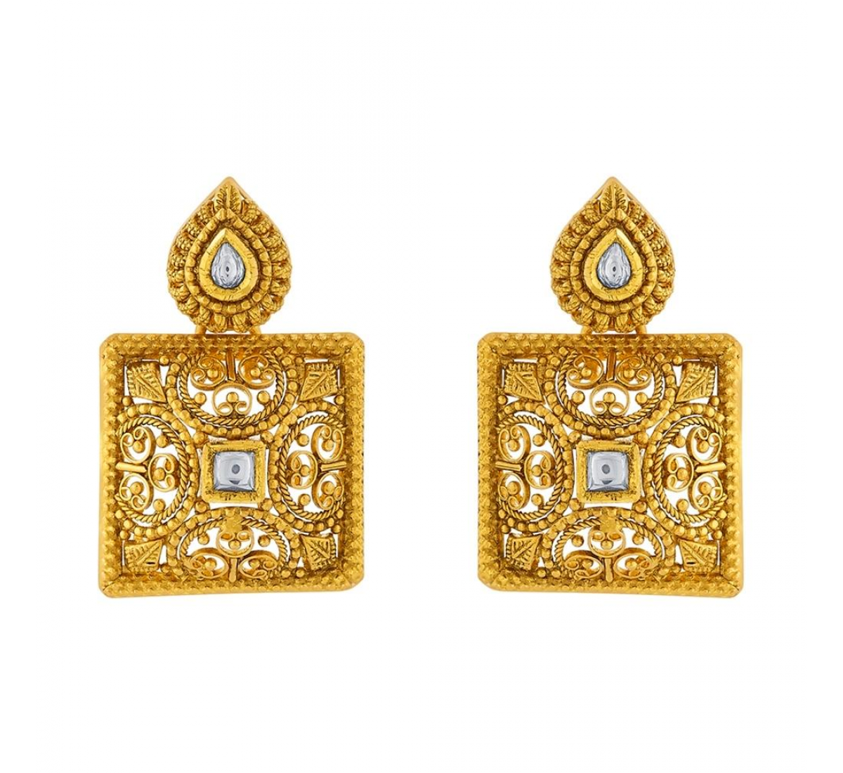 Saree Design Gold Necklace Set