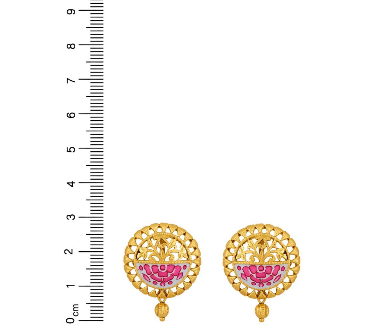 Round Design Gold Necklace Set