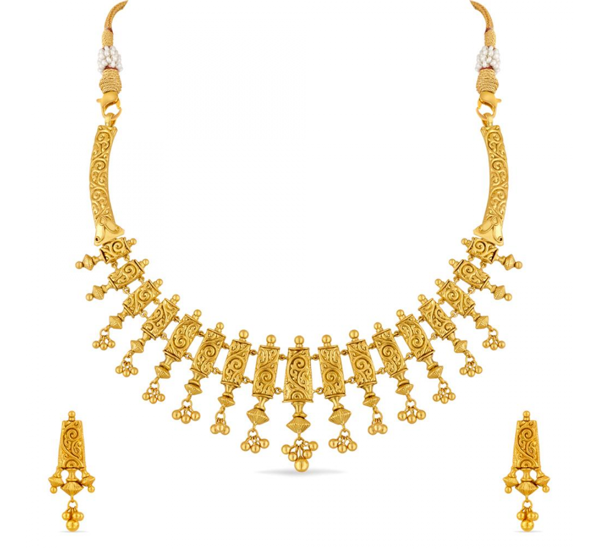 Aarushi Gold Necklace Set
