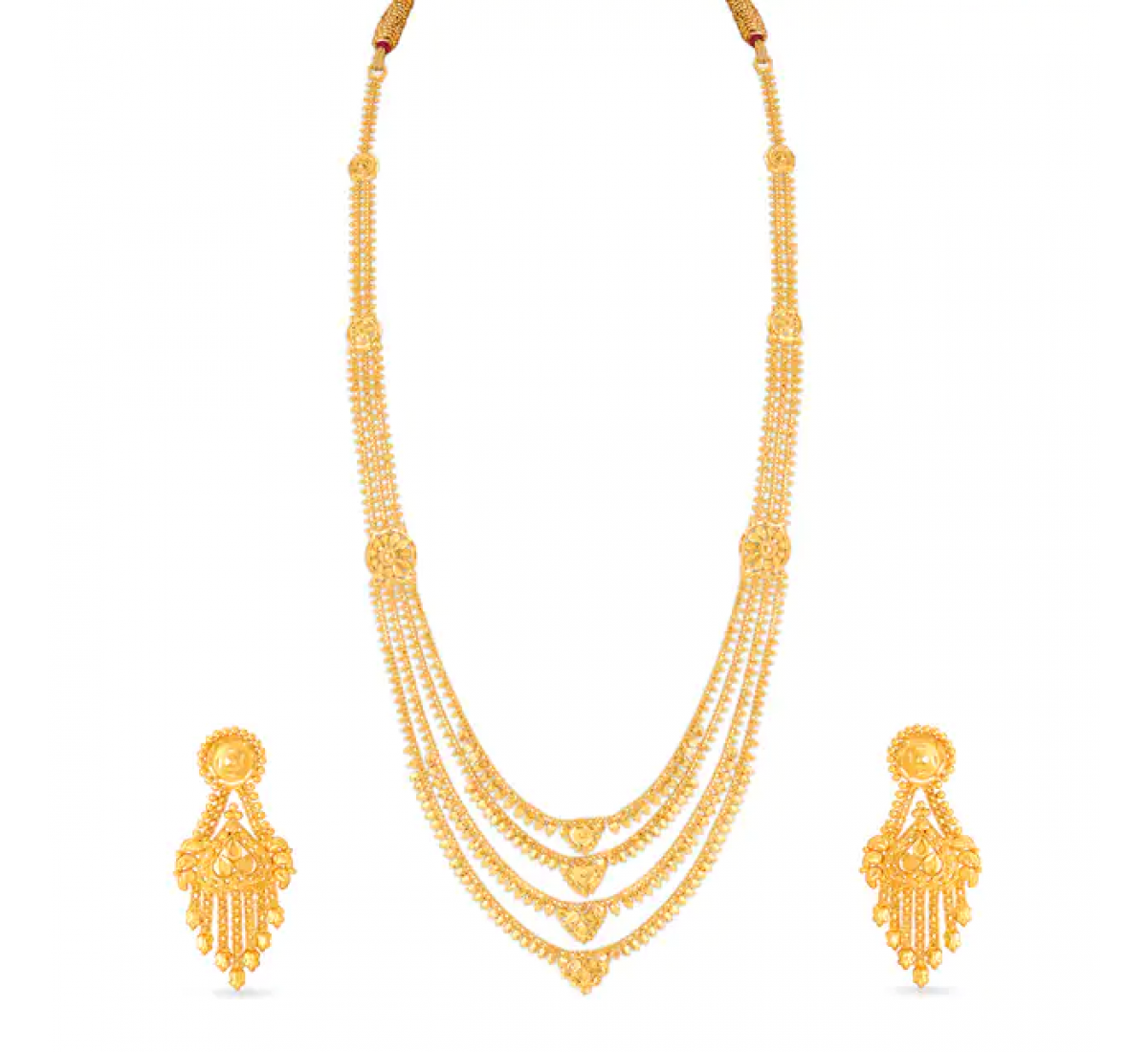 Marie Heart Gold Necklace Set