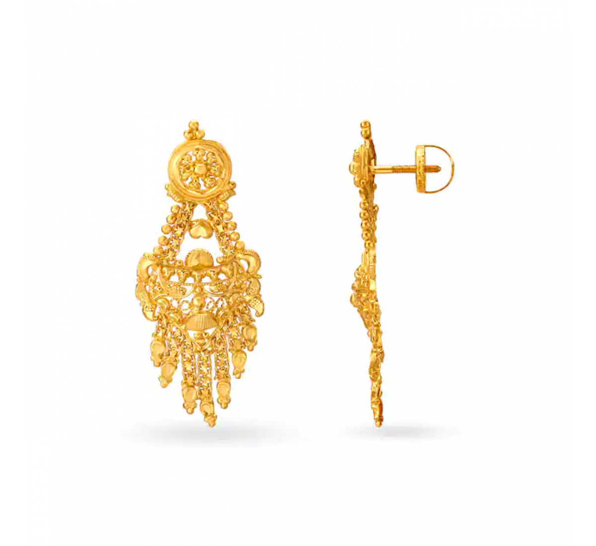 Visha Floral Gold Necklace Set