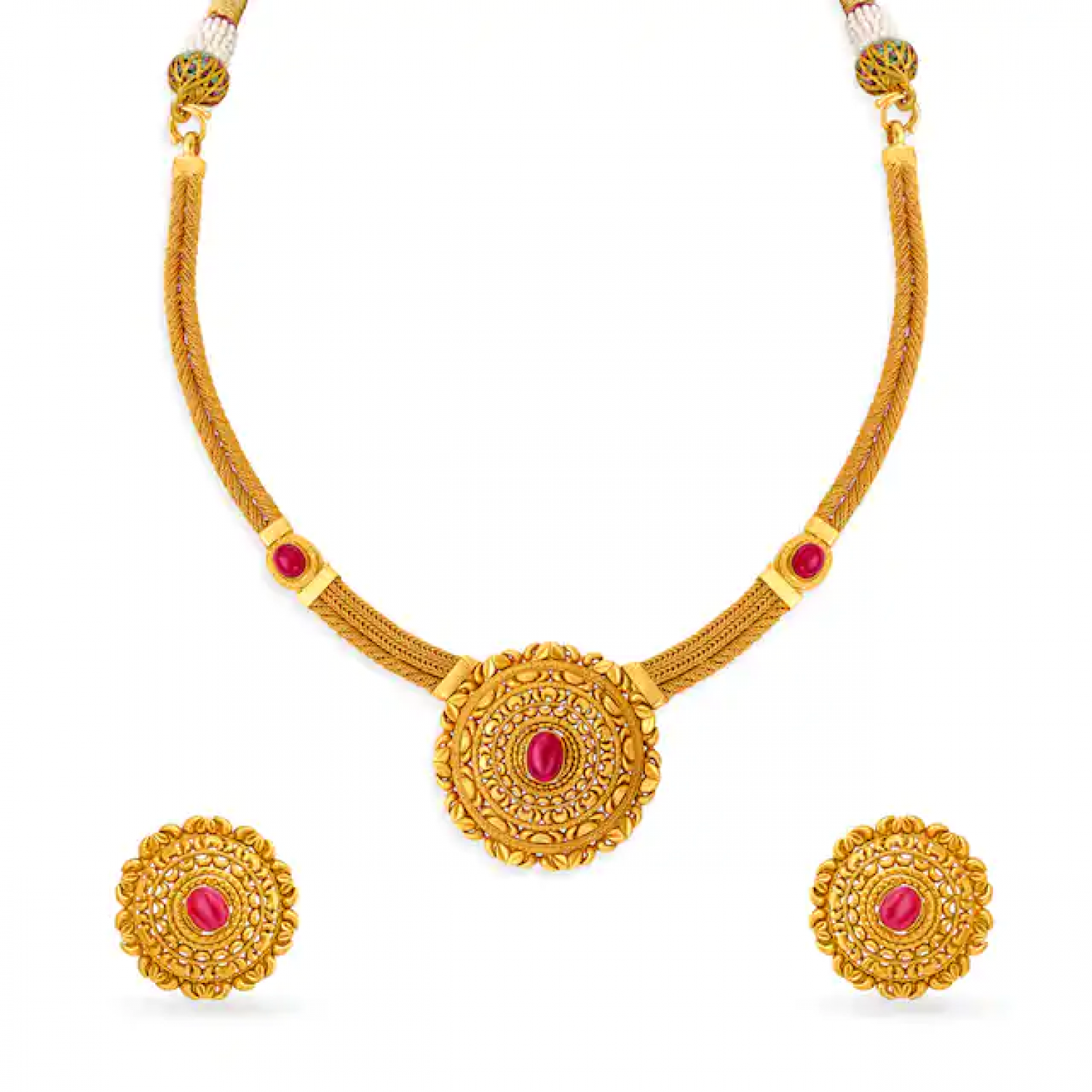 Barika Gold Necklace Set