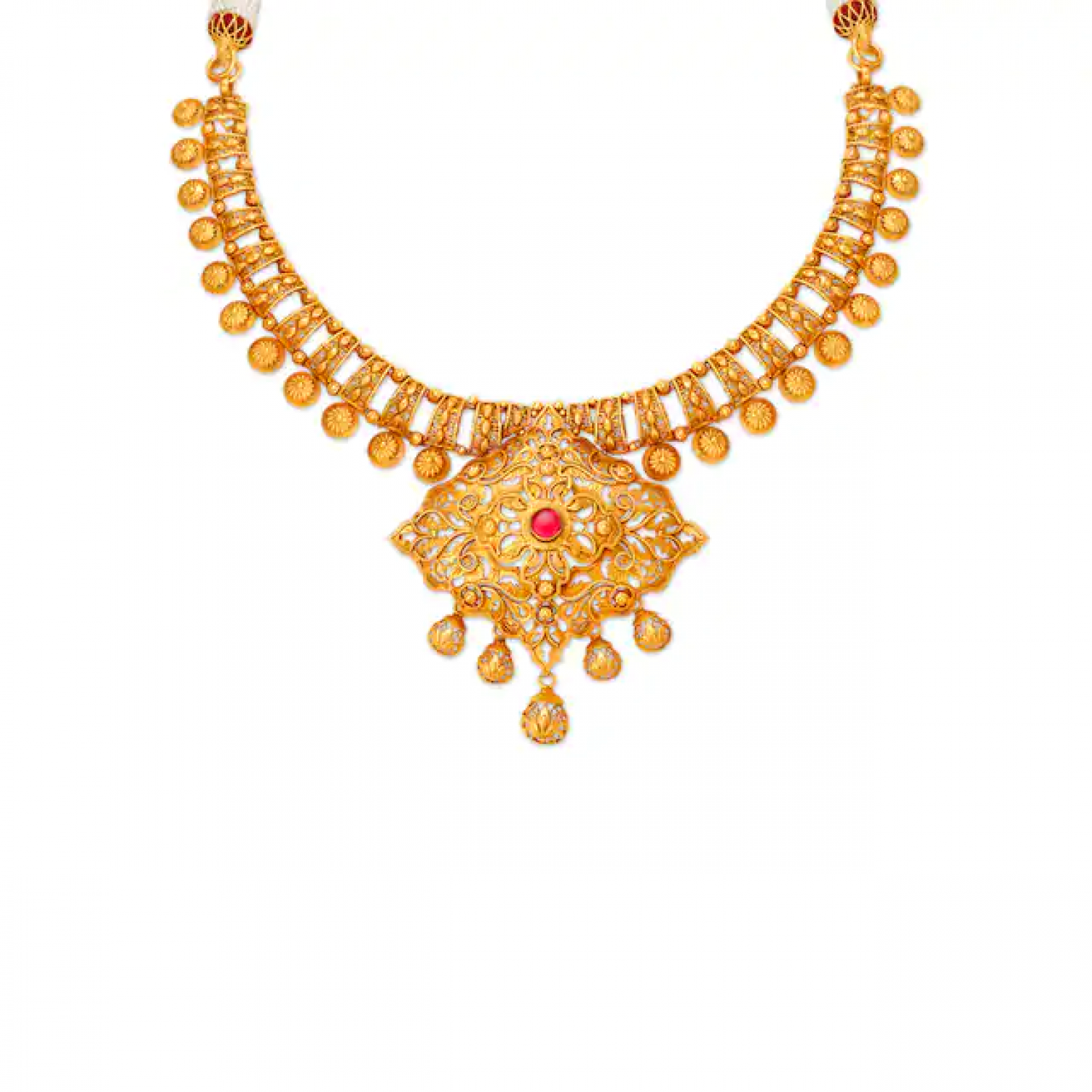 Regal Stamp Gold Necklace Set