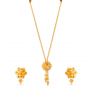 Rose Pattern Gold Necklace Set