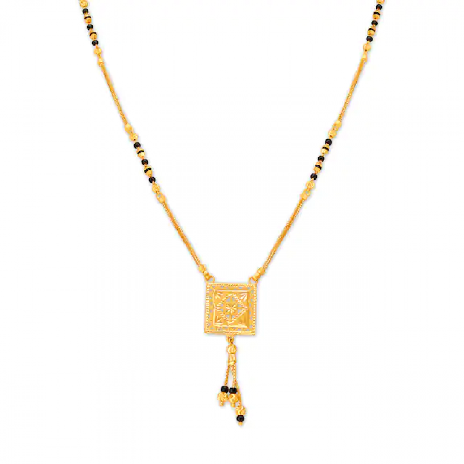 Rhombic Beads Gold Mangalsutra