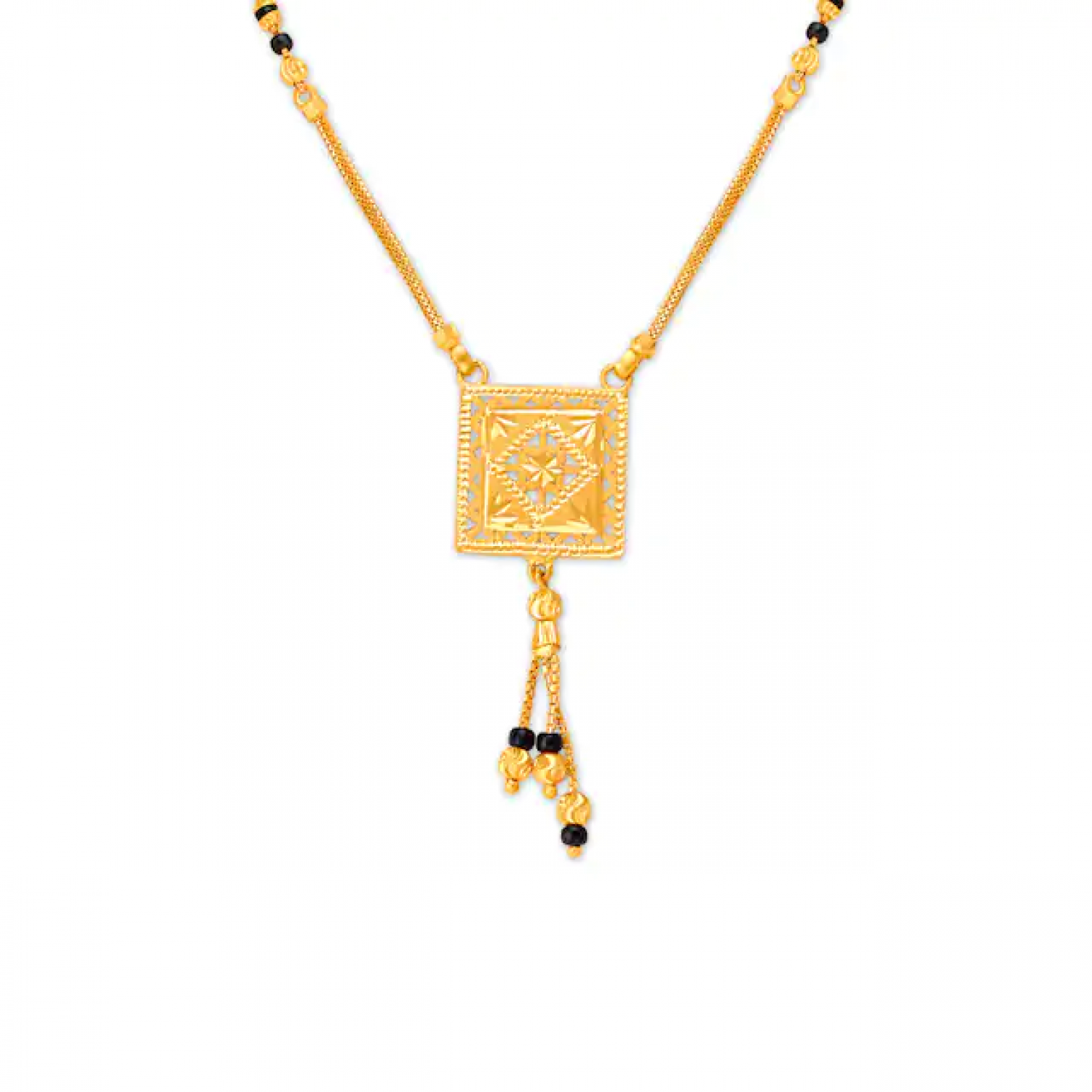Rhombic Beads Gold Mangalsutra