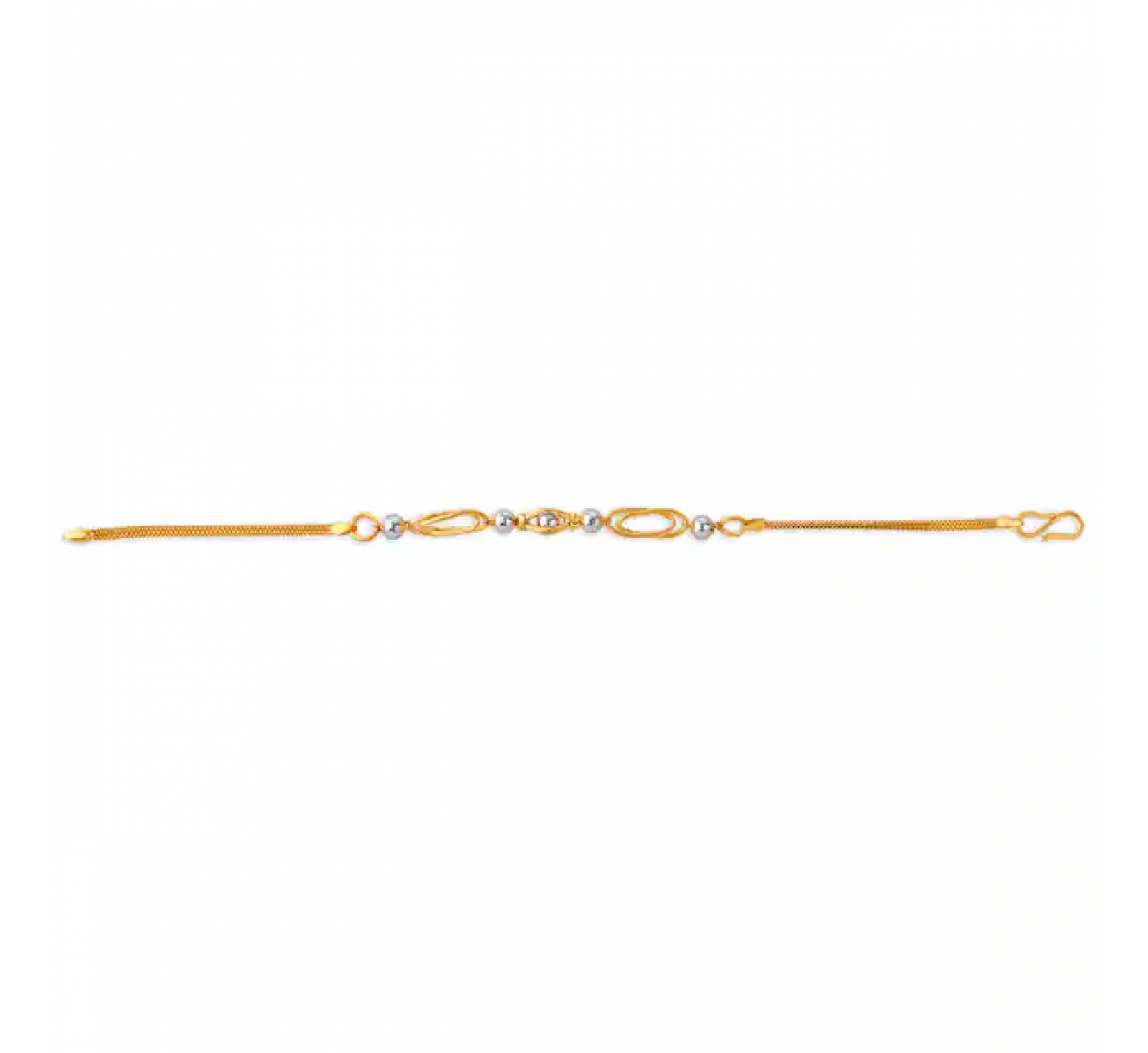 Engraved Gold Beaded Bracelet