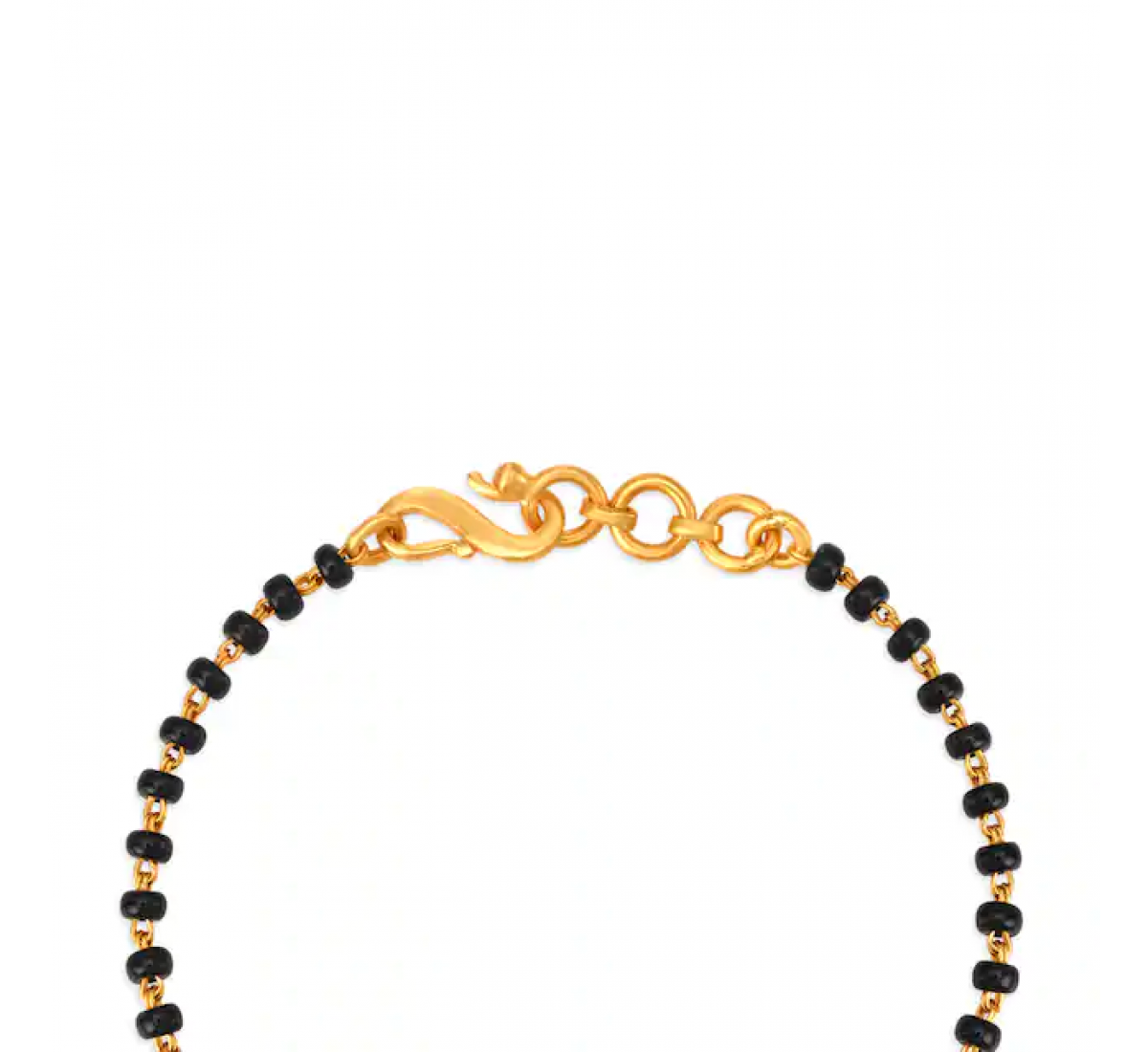 Black Beads Gold Bracelet