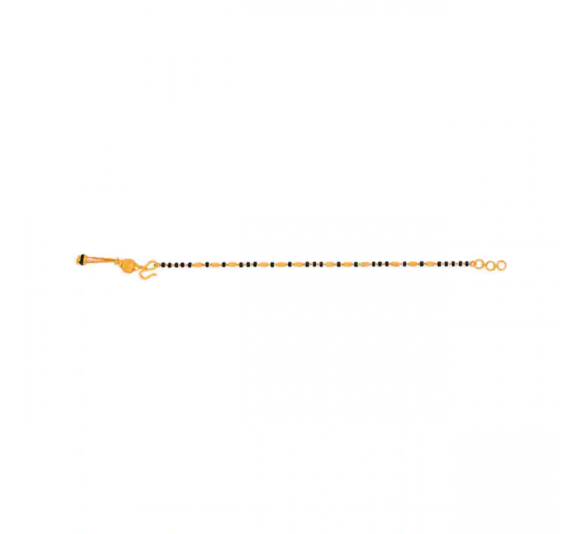 Grace Black Bead Gold Bracelet