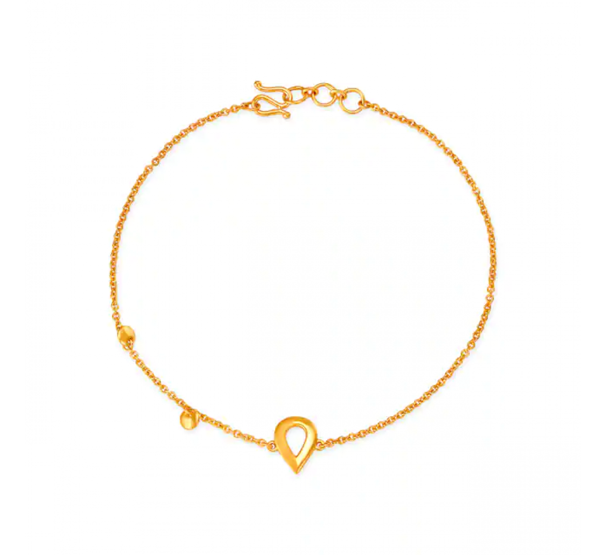 Fancy Teardrop Gold Bracelet